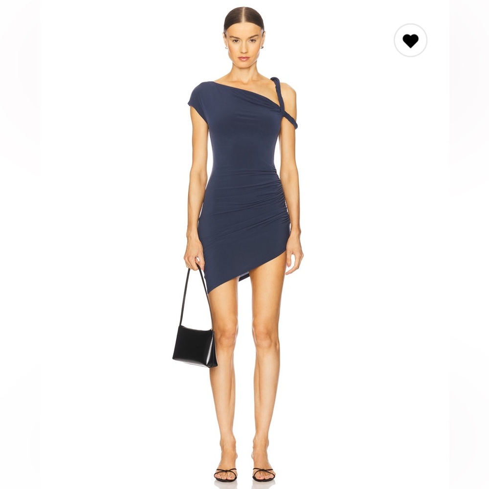 Lovers and Friends Navy Blue One-Shoulder Dress Size XS